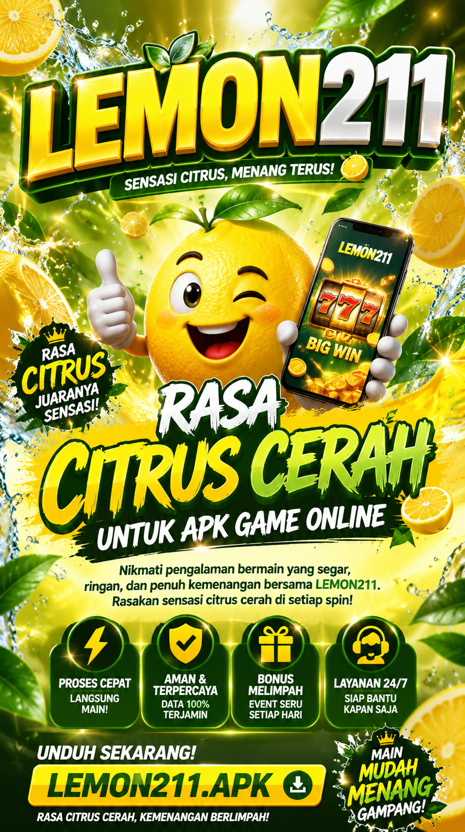 Galeri pratinjau visual LEMON211 build APK resmi terbaru